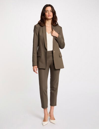 7/8 broek met ceintuur brons vrouw