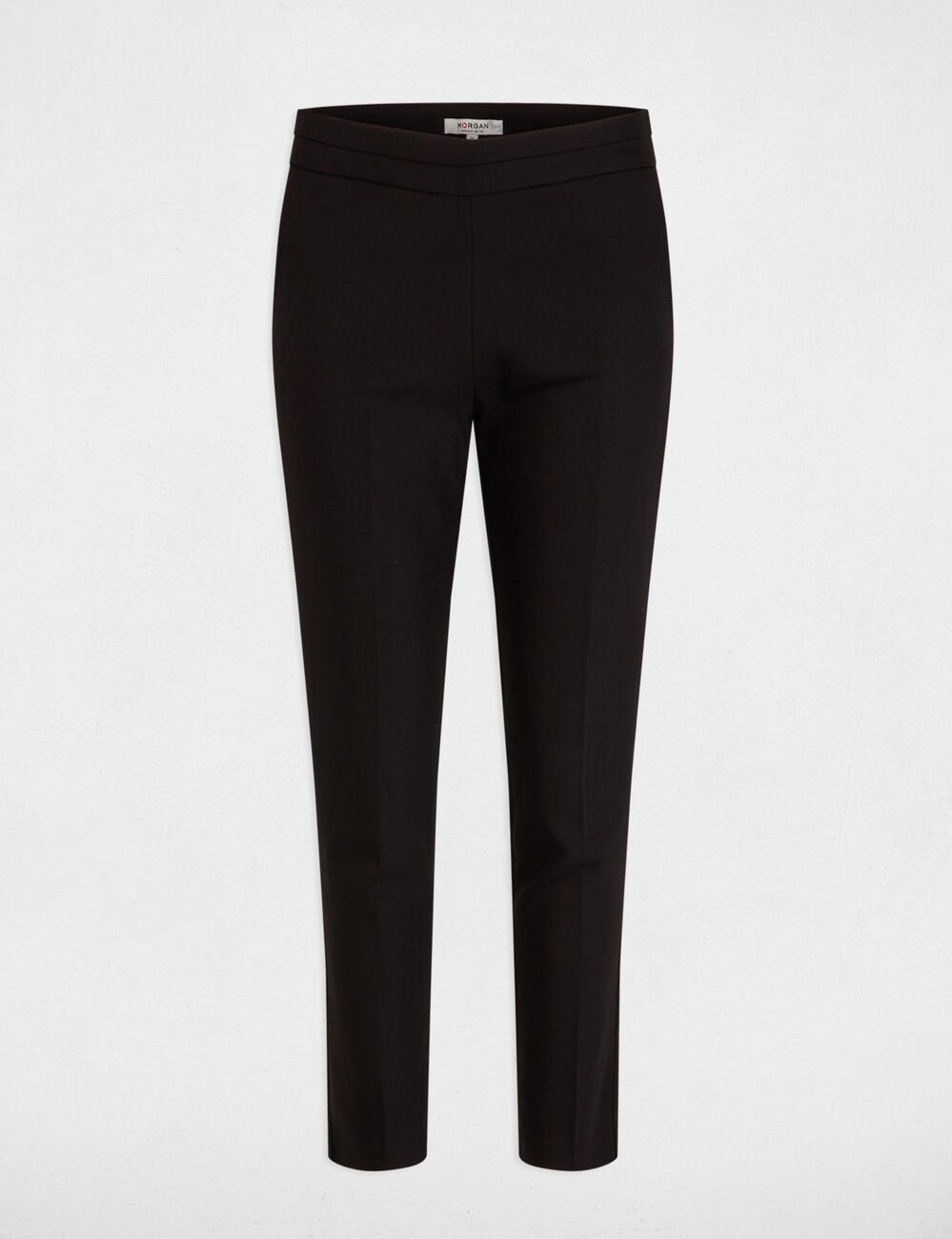 7/8 broek met ceintuur zwart vrouw