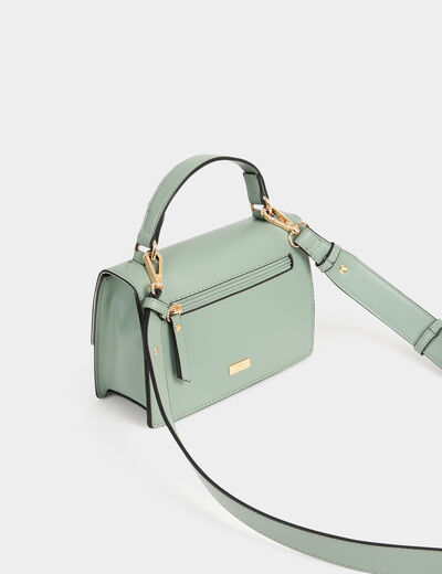 Sac cartable &agrave; bandouli&egrave;re vert femme