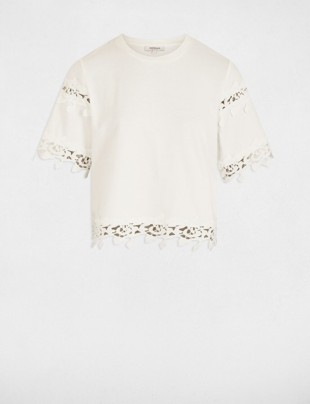 T-shirt manches courtes blanc femme