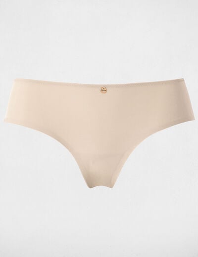 Shorty dentelle beige femme