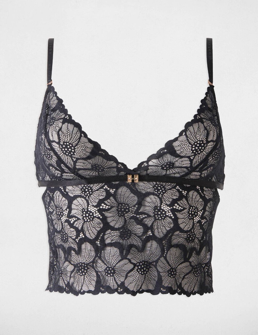 Kanten top zwart vrouw