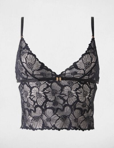 Kanten top zwart vrouw