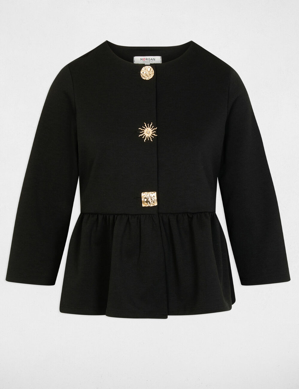 Gilet manches longues noir femme