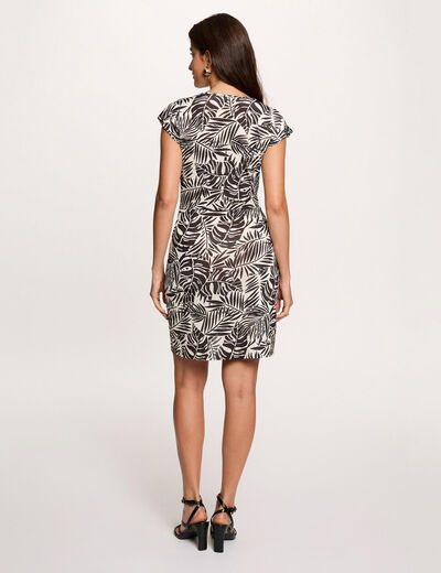 Robe d&eacute;collet&eacute; fluide multicolore femme