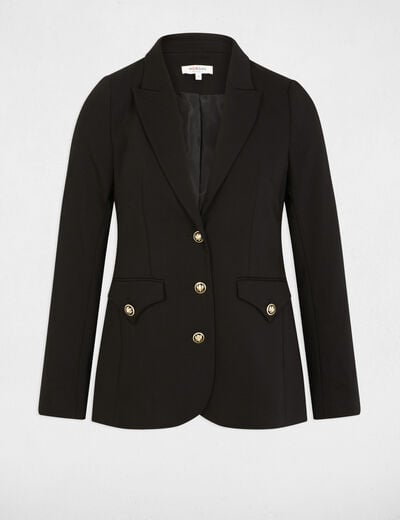 Veste ajustée sans manches noir femme
