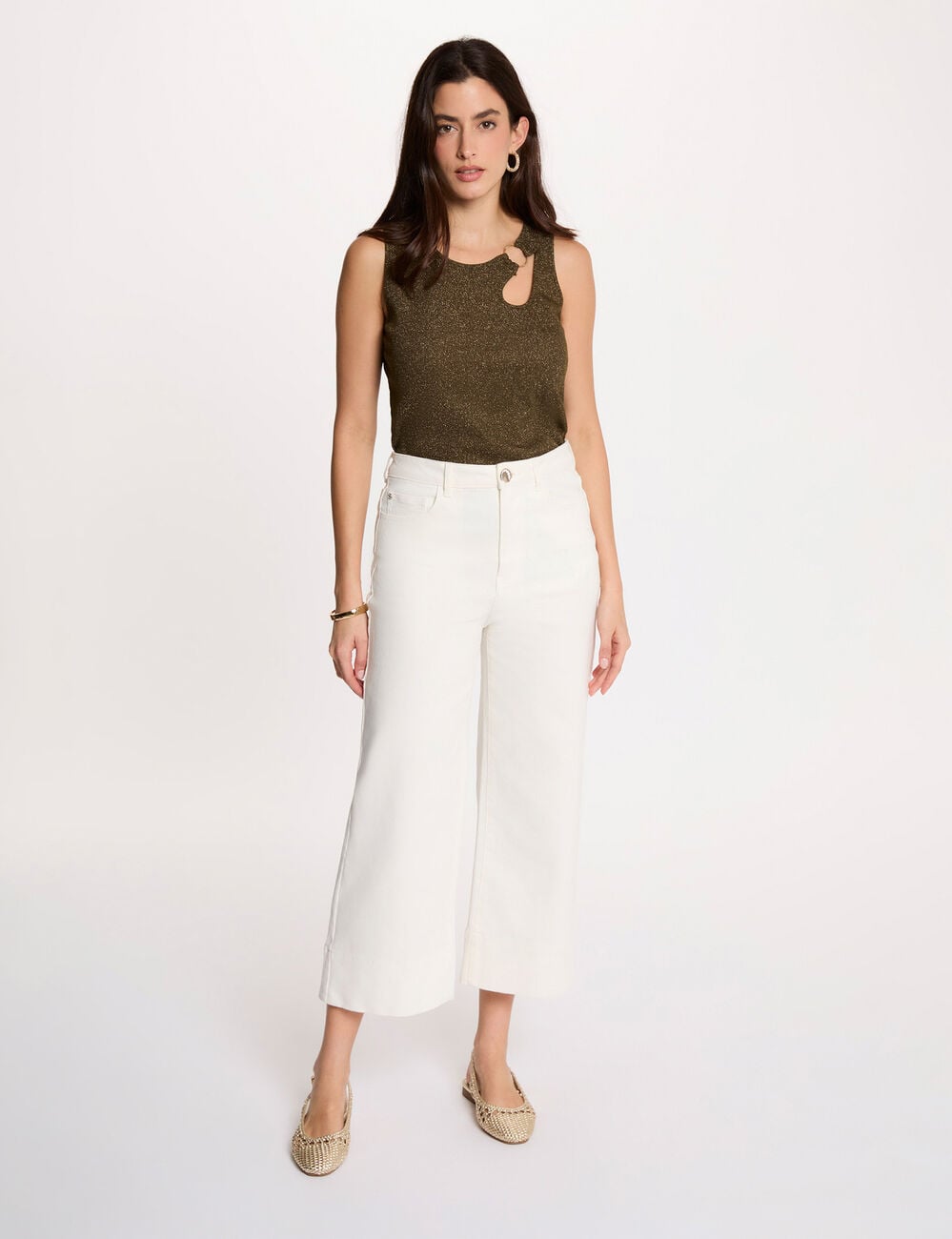 Mouwloze tanktop brons vrouw