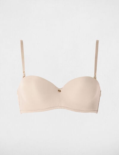 Soutien-gorge avec d&eacute;tails en dentelle beige femme