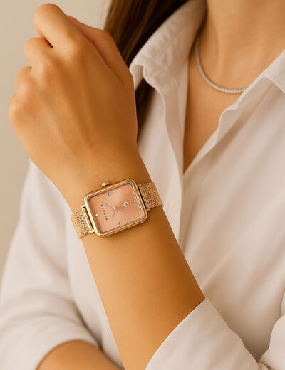 montre rose femme Montre rose femme