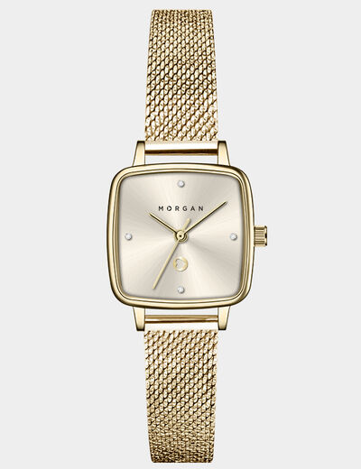 Montre classique jaune or femme