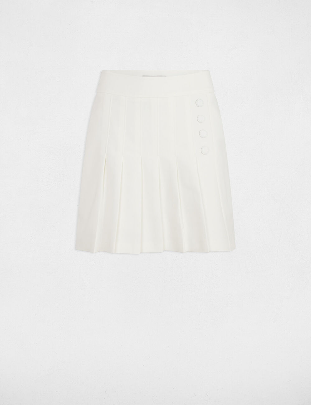 Jupe courte plissée blanc femme