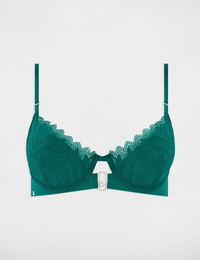 Soutien-gorge à coques vert femme