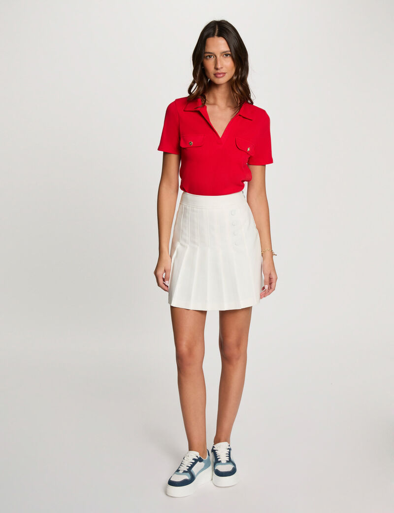 T-shirt manches courtes rouge femme