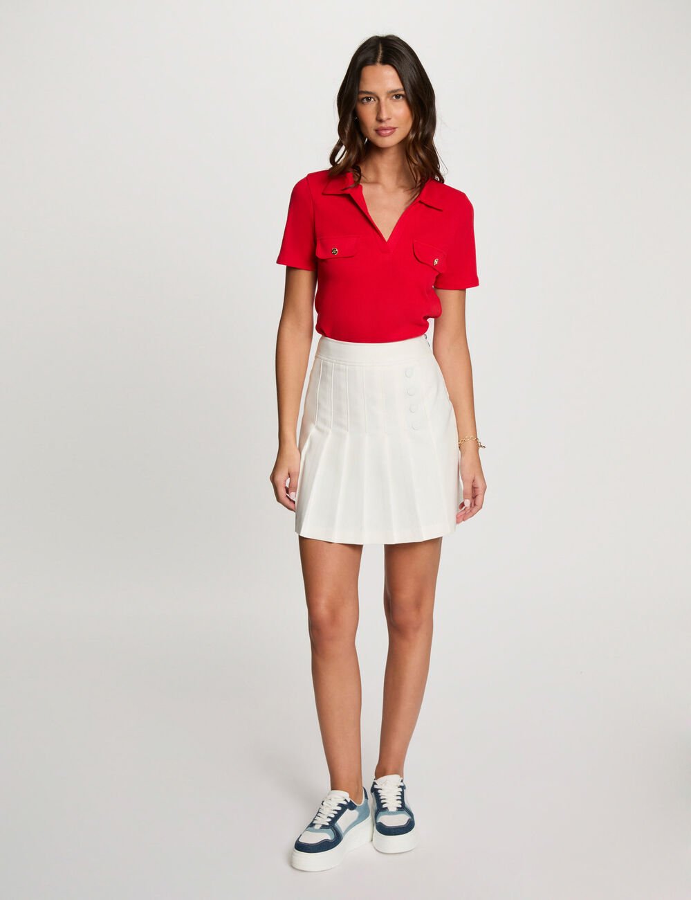 T-shirt manches courtes rouge femme