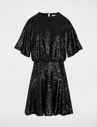 robe courte sequins noir femme Robe courte sequins noir femme