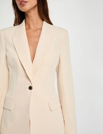 Veste manches longues creme femme