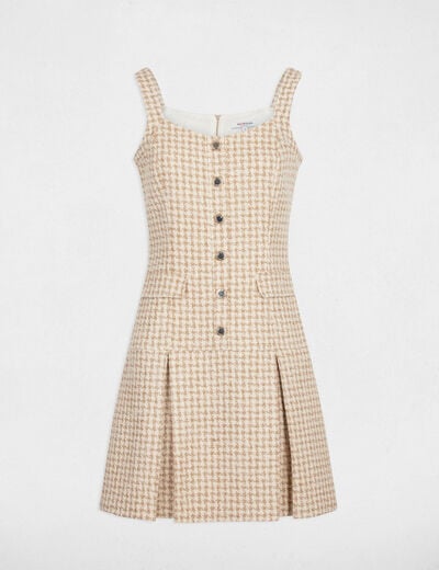 Robe tweed &eacute;vas&eacute;e multicolore femme