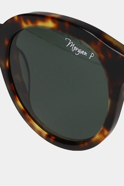 Lunettes de soleil rondes marron femme
