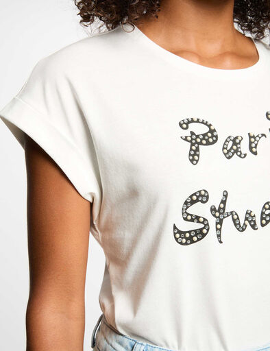 t shirt a inscription blanc femme T-shirt à inscription blanc femme
