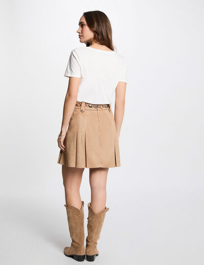 T-shirt manches courtes blanc femme