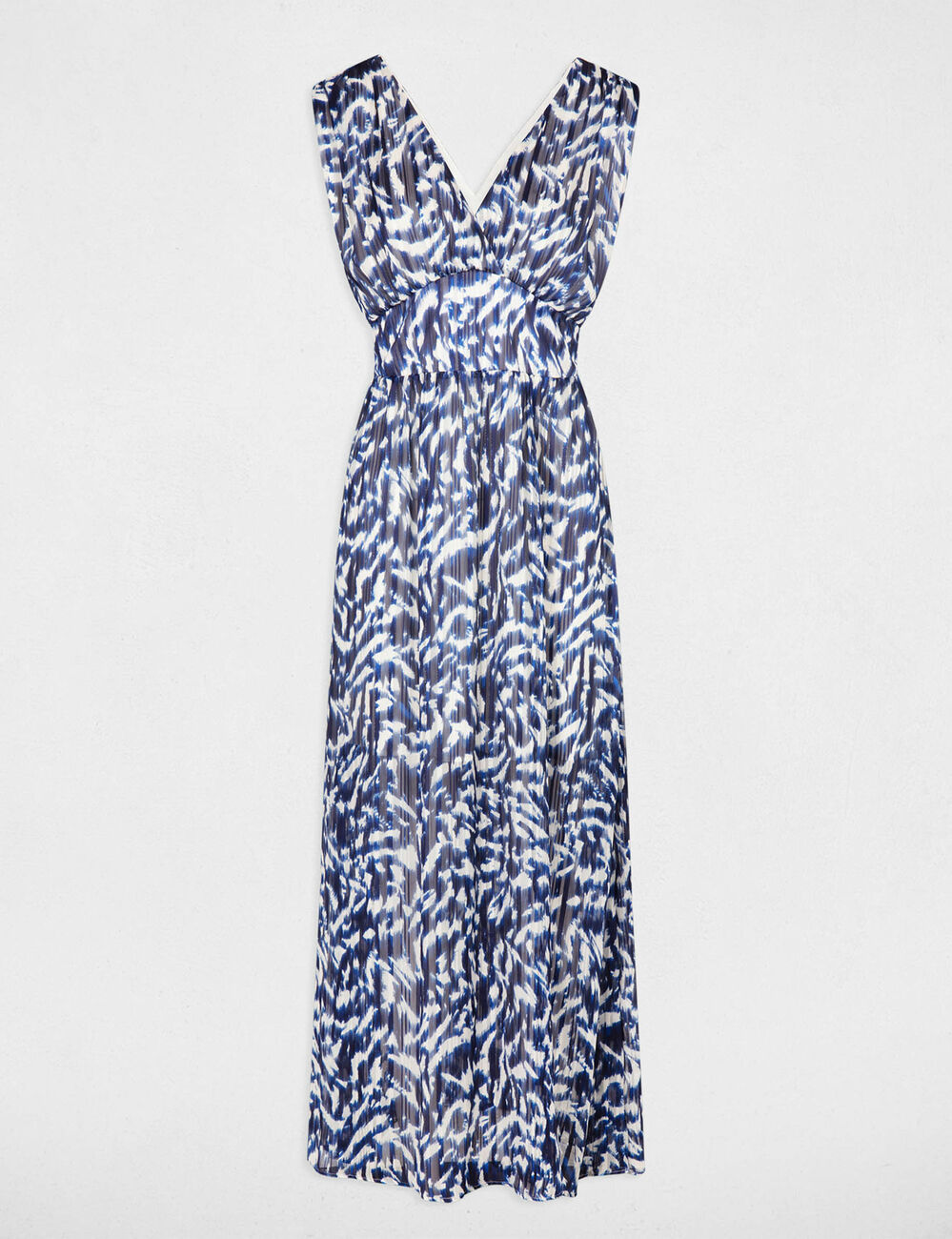 Robe longue cintrée imprimée multico femme