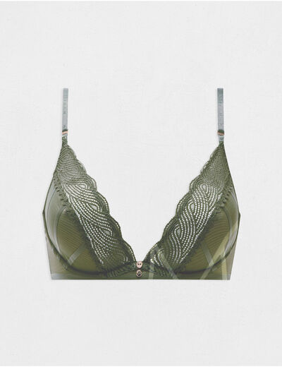 Soutien-gorge armatures vert kaki femme