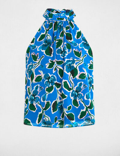 Mouwloze blouse meerkleurig vrouw