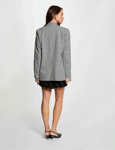 Oversized blazer met reverskraag zwart vrouw