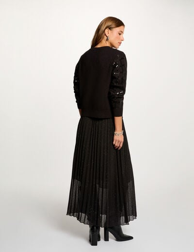 Lange rok met strass zwart vrouw