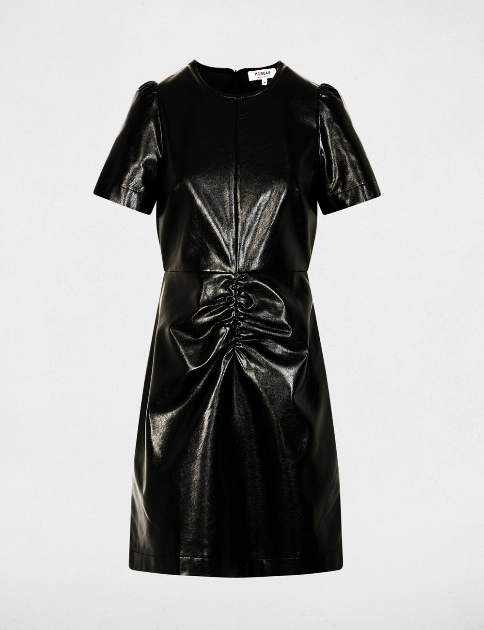 robe courte similicuir noir femme zwart vrouw