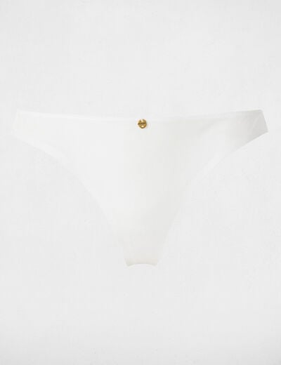 Slip dentelle taille basse blanc femme