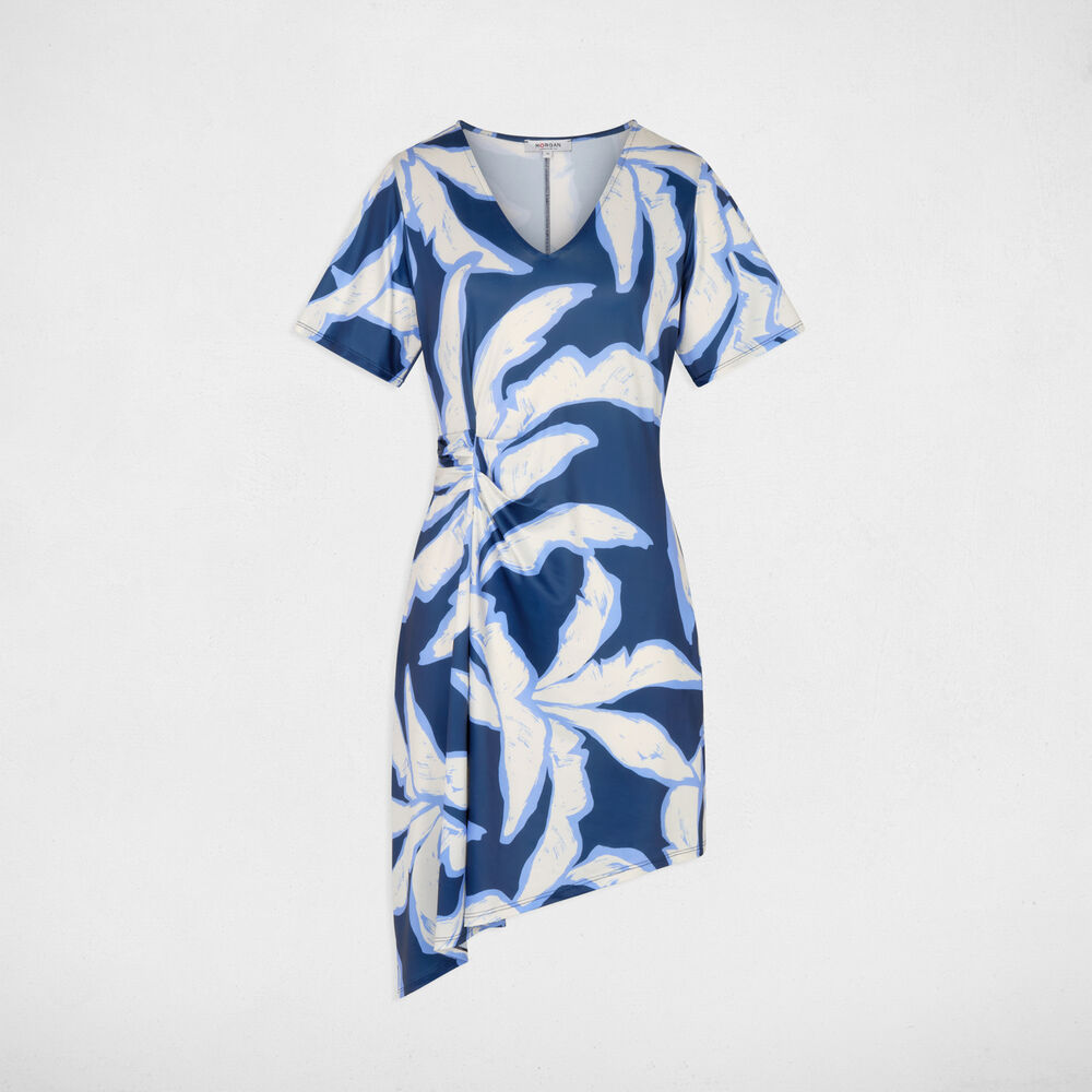 Asymmetrische jurk met print meerkleurig vrouw
