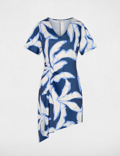 Asymmetrische jurk met print meerkleurig vrouw