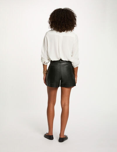 Chemise fluide col claudine blanc femme