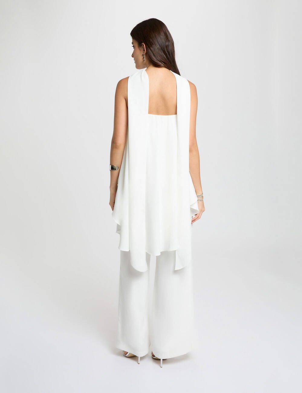Combinaison bustier fluide blanc femme
