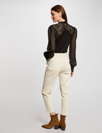 Body avec dentelle noir femme