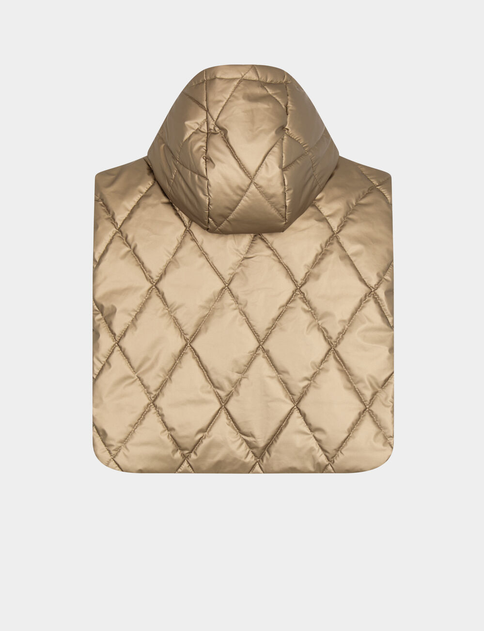 Poncho col matelassé couleur cuivre femme