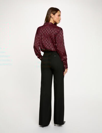 Chemise col lavalli&egrave;re multicolore femme