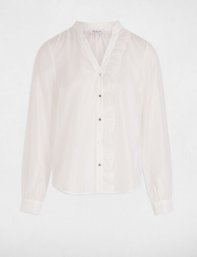 Chemise manches longues blanc femme