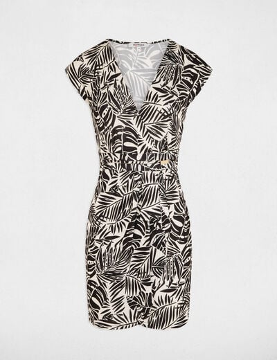 Robe d&eacute;collet&eacute; fluide multicolore femme