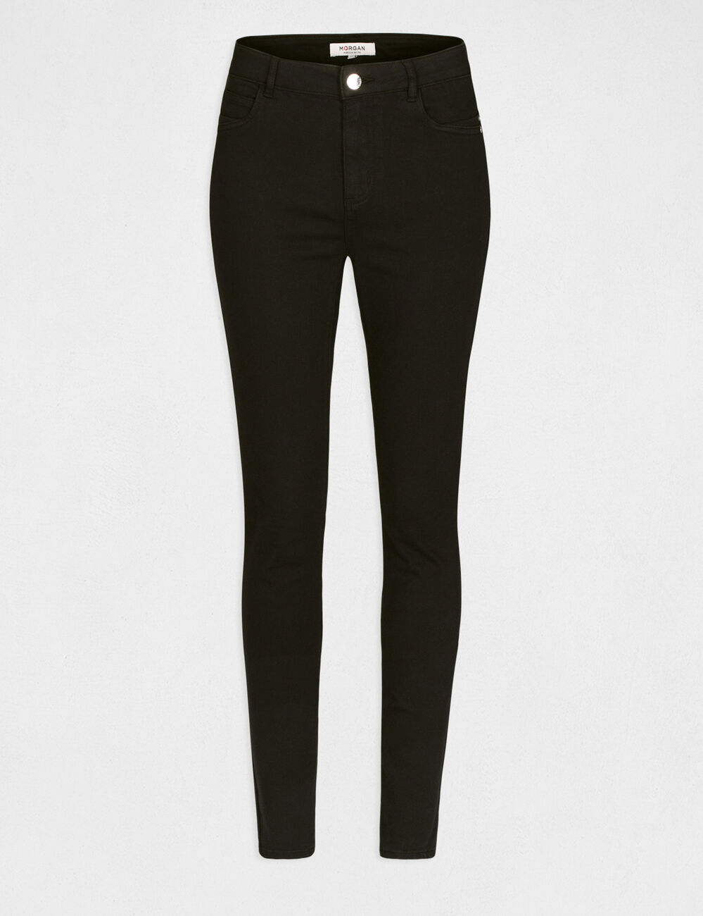 Skinny broek met standaard taille zwart vrouw