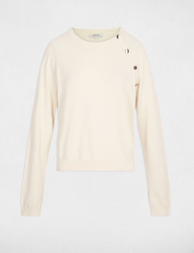 Pull fin ajust&eacute; ivoire femme