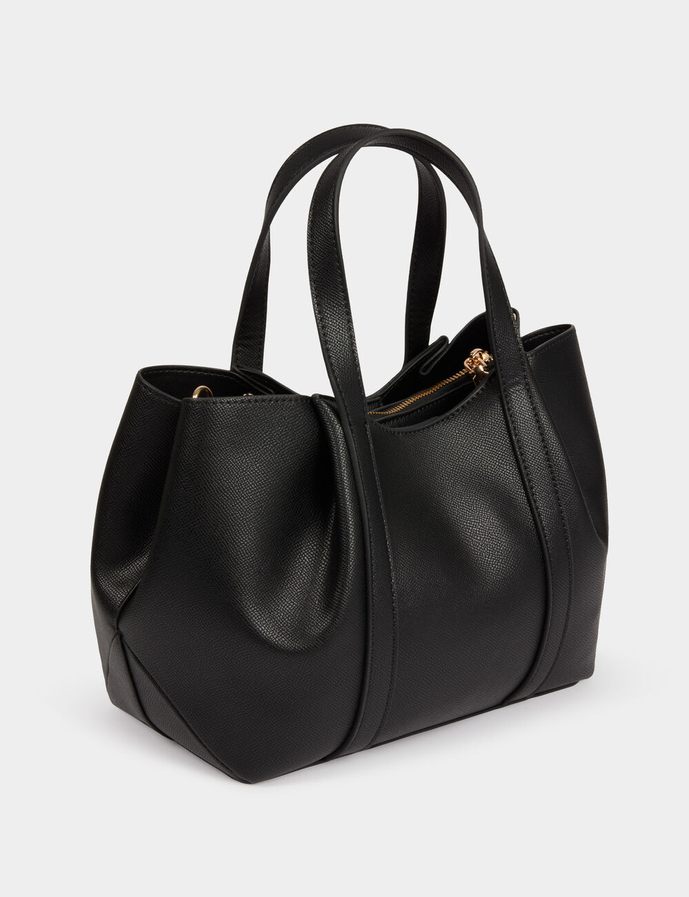 Shopper van imitatieleer zwart vrouw