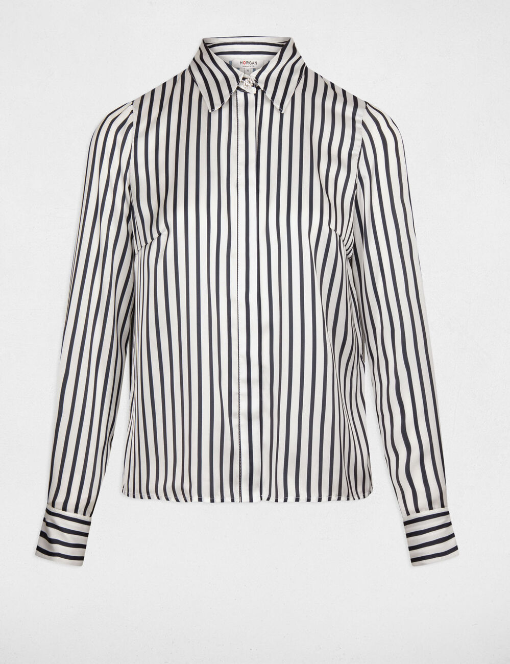 Gestreept shirt lange mouwen meerkleurig vrouw