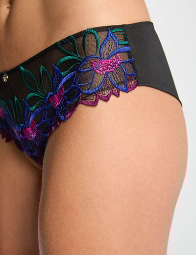 Kanten shorty zwart vrouw