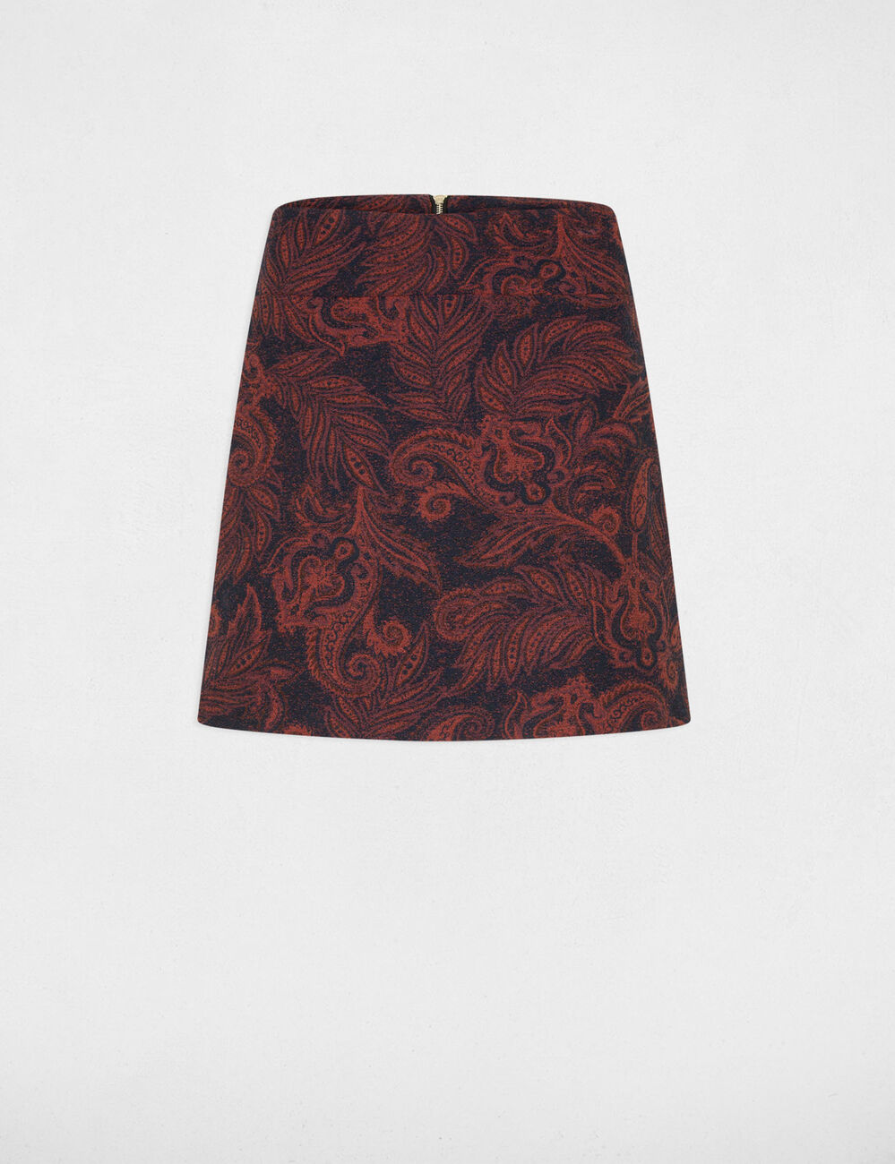 Jupe courte taille haute multicolore femme