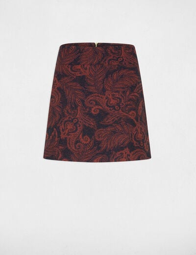 Jupe courte taille haute multicolore femme