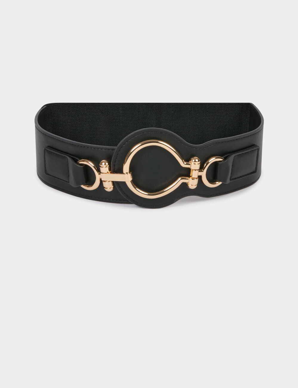 Ceinture &eacute;lastiqu&eacute;e large noir femme