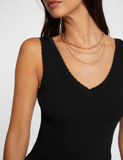 robe tricot longue cintree noir femme Robe tricot longue cintrée noir femme