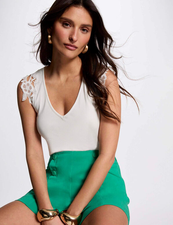 debardeur sans manches blanc femme Débardeur sans manches blanc femme